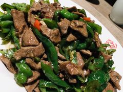 尖椒炒猪肝-四姐妹东北饺子(沙尾路店)
