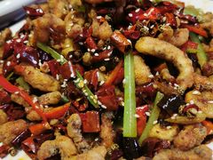干煸鱿鱼须-大眼锅贴水饺(河东店)