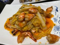 明虾烧菜芯-东莱馋房(陆家嘴店)