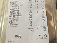 账单-张记旺角食街(动物园店)
