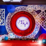 红蓝撞色新中式婚礼 | 时尚立体感超强