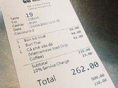 账单-Cô Thành Restaurant