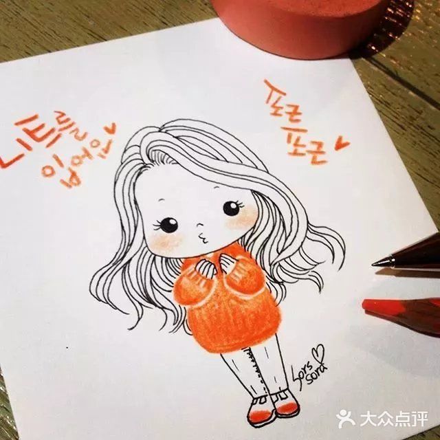 小清新彩铅人物画，每一张都超萌哒！