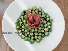 黑椒牛肉拼秋葵-将相和·海鲜蒸饺大连菜