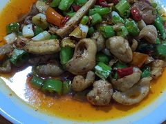 干煸猪大肠-豆腐脑花