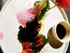 三文鱼拼日式青花鱼配水果鱼子酱-魔厨私房菜(观音桥店)
