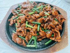 铁板黑椒牛柳-聚福缘菜馆(隆昌路店)