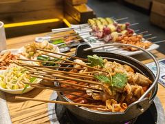 豆皮毛肚锅-延边河坝烧烤串城(车公庙店)