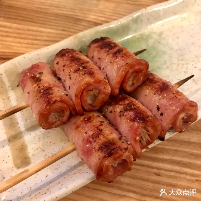 鸟王烧鸟 炭火串烧居酒屋(新光天地店)培根金针菇卷图片 - 第762张