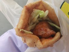 -小红车炸蛋葱油饼