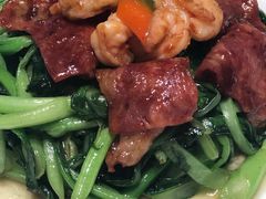 培根菜心炒虾球-九转小磨·非遗东北菜旗舰店