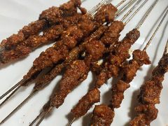 烤羊肉-陕北农家小吃风干羊肉剁荞面