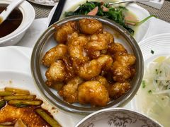 新派宫爆鲜虾球-莫干山郡安里度假酒店-桃尖中餐厅