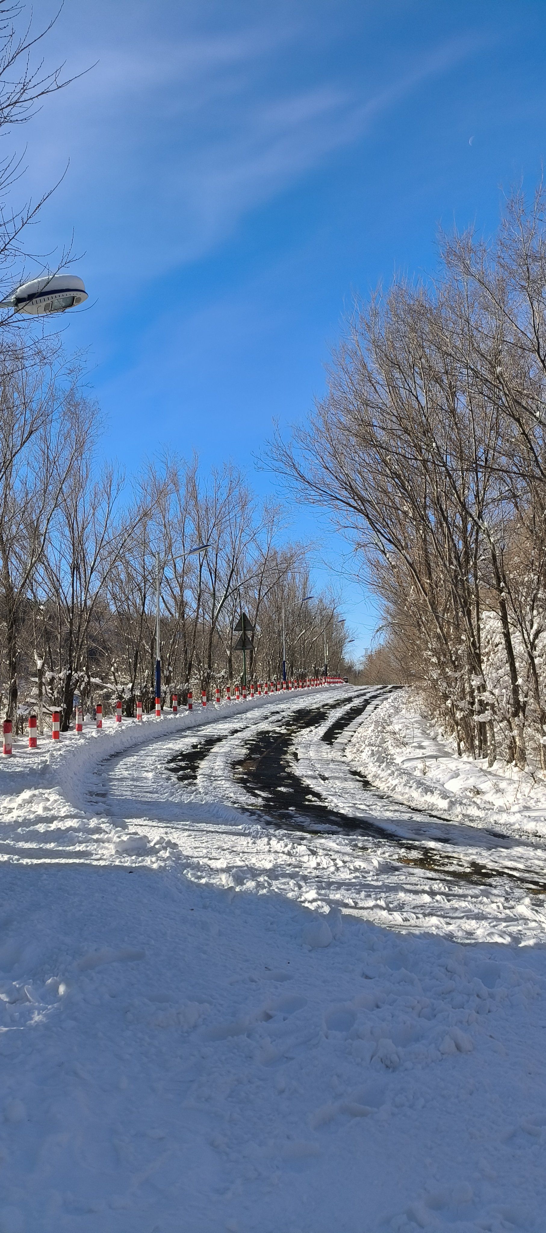 冰雪路上的美景