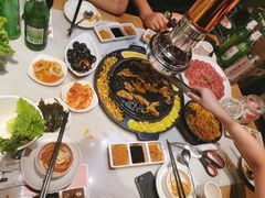 烤盘内的芝士玉米-韩宫宴烤肉·料理(苏州中心店)
