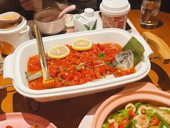 泰式酸辣鲈鱼-甜阿姨·天台花园私房菜(万松园店)