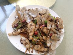 葱炒蛏子-海香园饭店