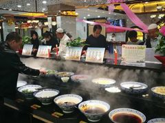 自助调料区-清真欣思路鲜切涮烤自助火锅