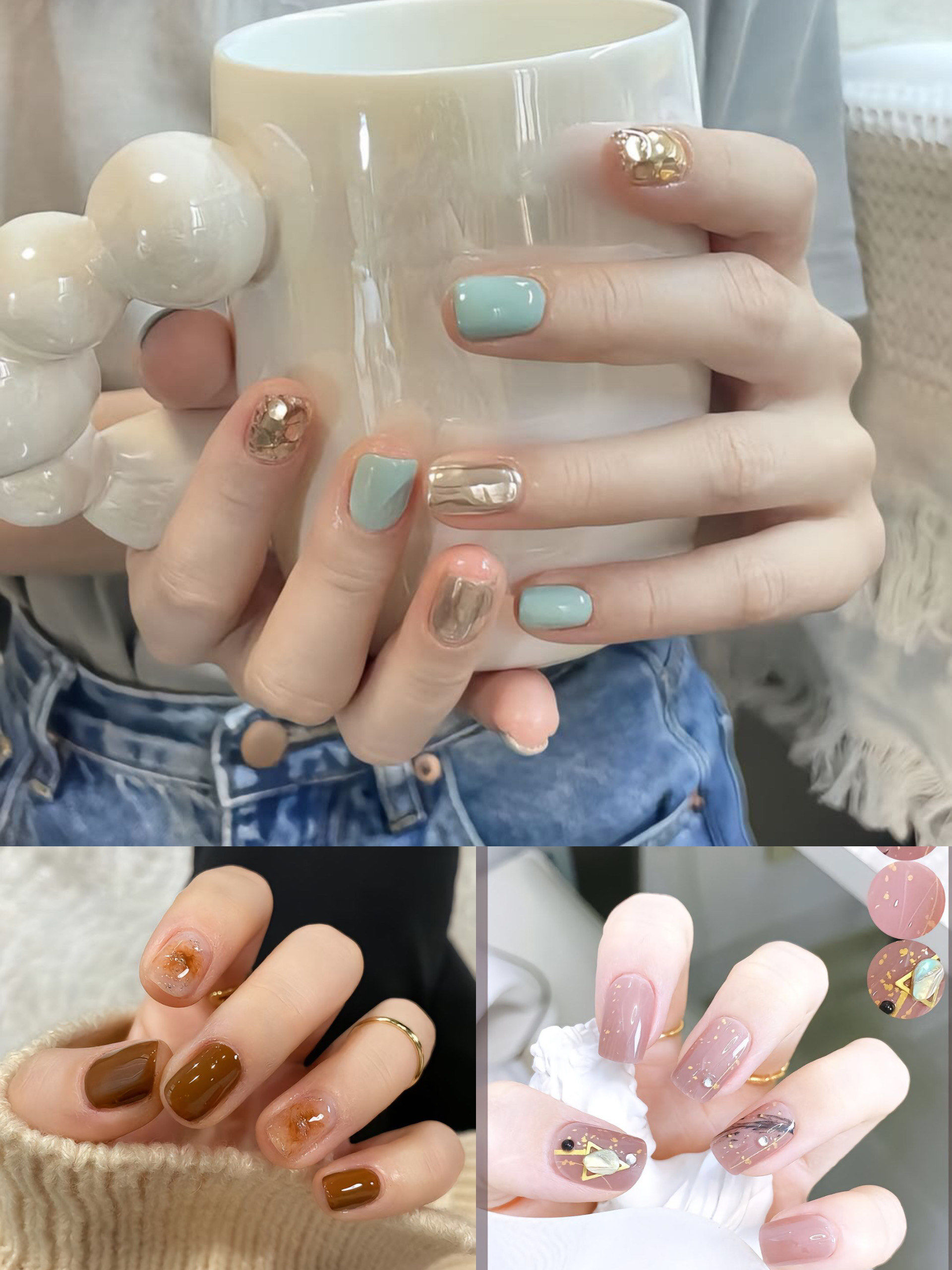 气质优雅大方款美甲