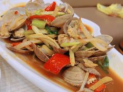 姜葱炒花甲-覃记海鲜美食餐厅