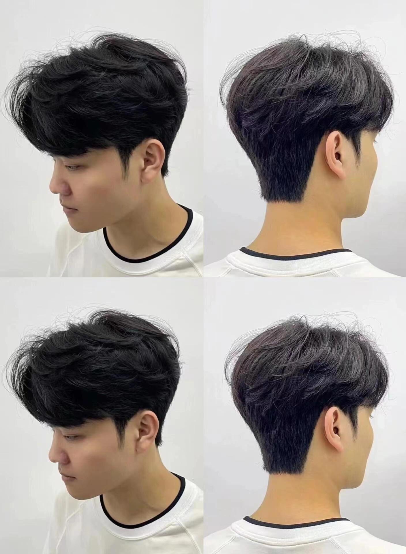 长发男生韩式服帖烫