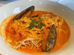 青口贝鱿鱼海鲜番茄意面-王品牛排(杭州大厦店)