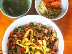 辣椒炒肉加猪肝-老顺兴干拌面(雨花亭店)