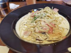 培根奶油意面-机器人火炉披萨