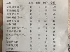 账单-小天厨民间菜馆(深圳街店)