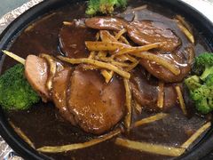 铁板黑椒牛排-一盏明灯全素斋(殊像寺店)