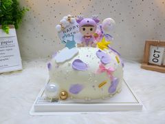 8寸球形进口淡奶油一鹿有你-Miss蜜思烘焙(城市广场店)