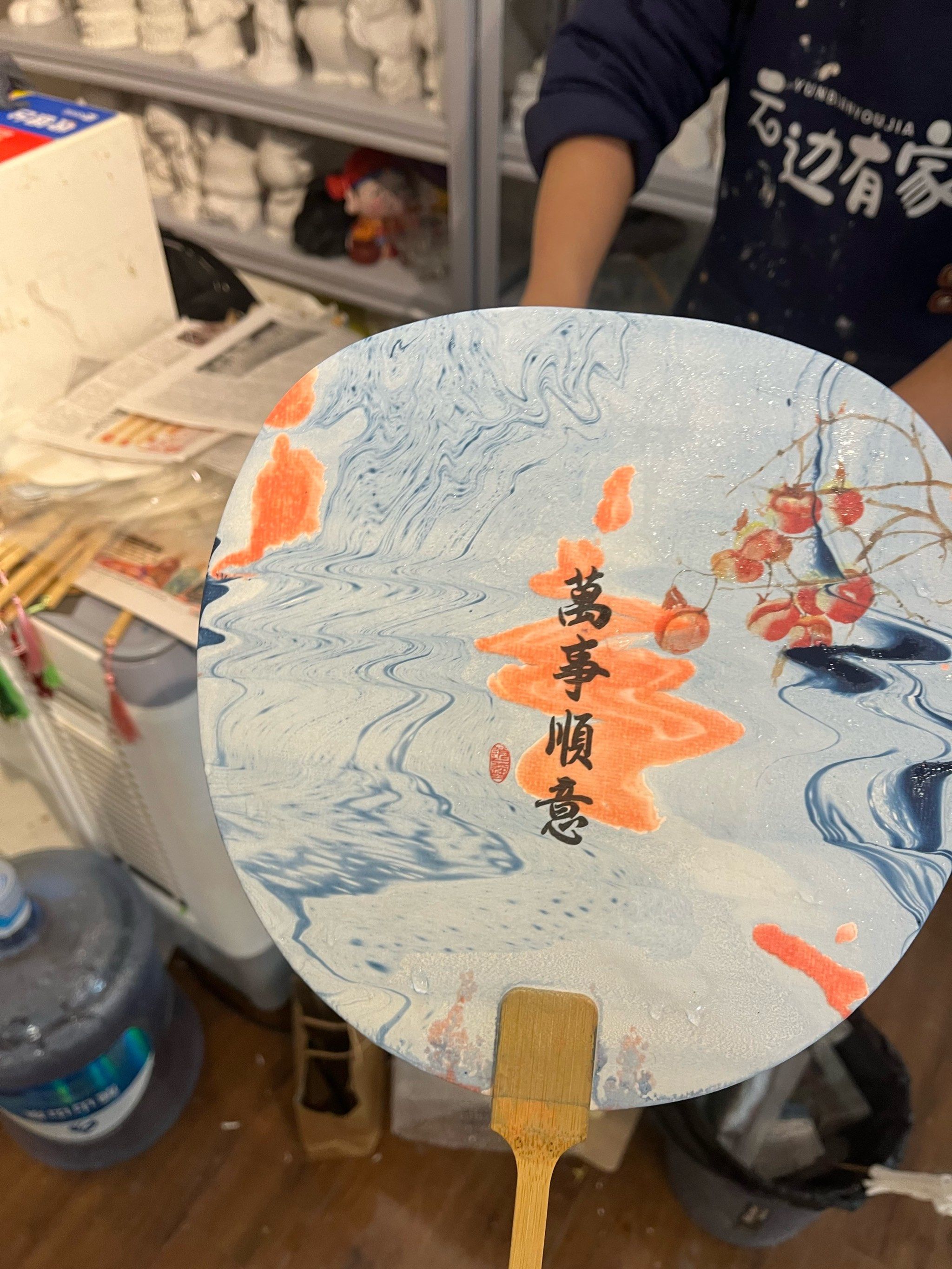 ✨独家揭秘!💎染扇艺术品,让你秒变小公