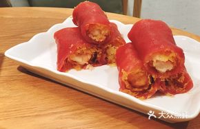 Crispy Fresh Shrimp Red Rice Noodle Roll