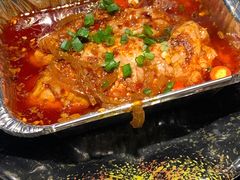 锡纸烤脑花-京韵胡同·酱香羊蝎子火锅涮肉(长寿路店)