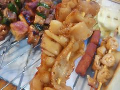 烤鸡皮-二红烧烤排骨串(麦岛店)