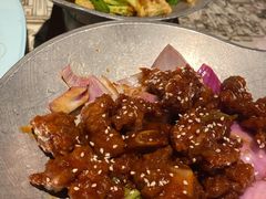 蒜香蜜汁排骨-绿茶餐厅(松江万达店)