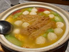 丝瓜鱼丸炖馓子-永安鱼庄·镇江菜(东吴路店)