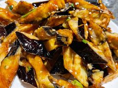 风味茄子-华盛园卷子王农家菜水库鱼