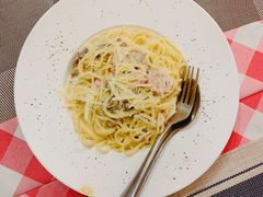 火腿蘑菇奶面-后厨意餐La Cucina(外交公寓店)