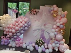 -宝宝百日宴周岁生日派对气球布置策划
