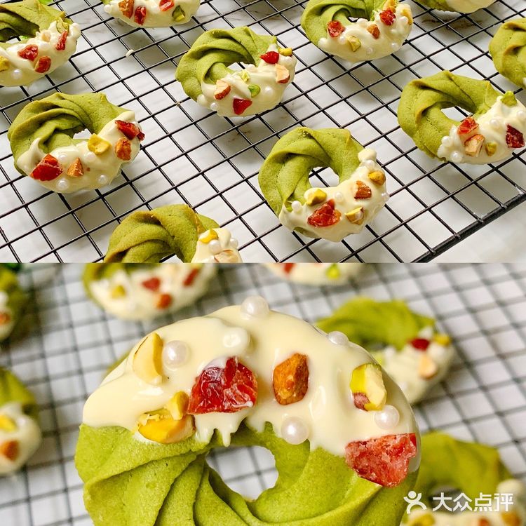 少女心爆棚的圣诞花环曲奇🍪好看又好吃