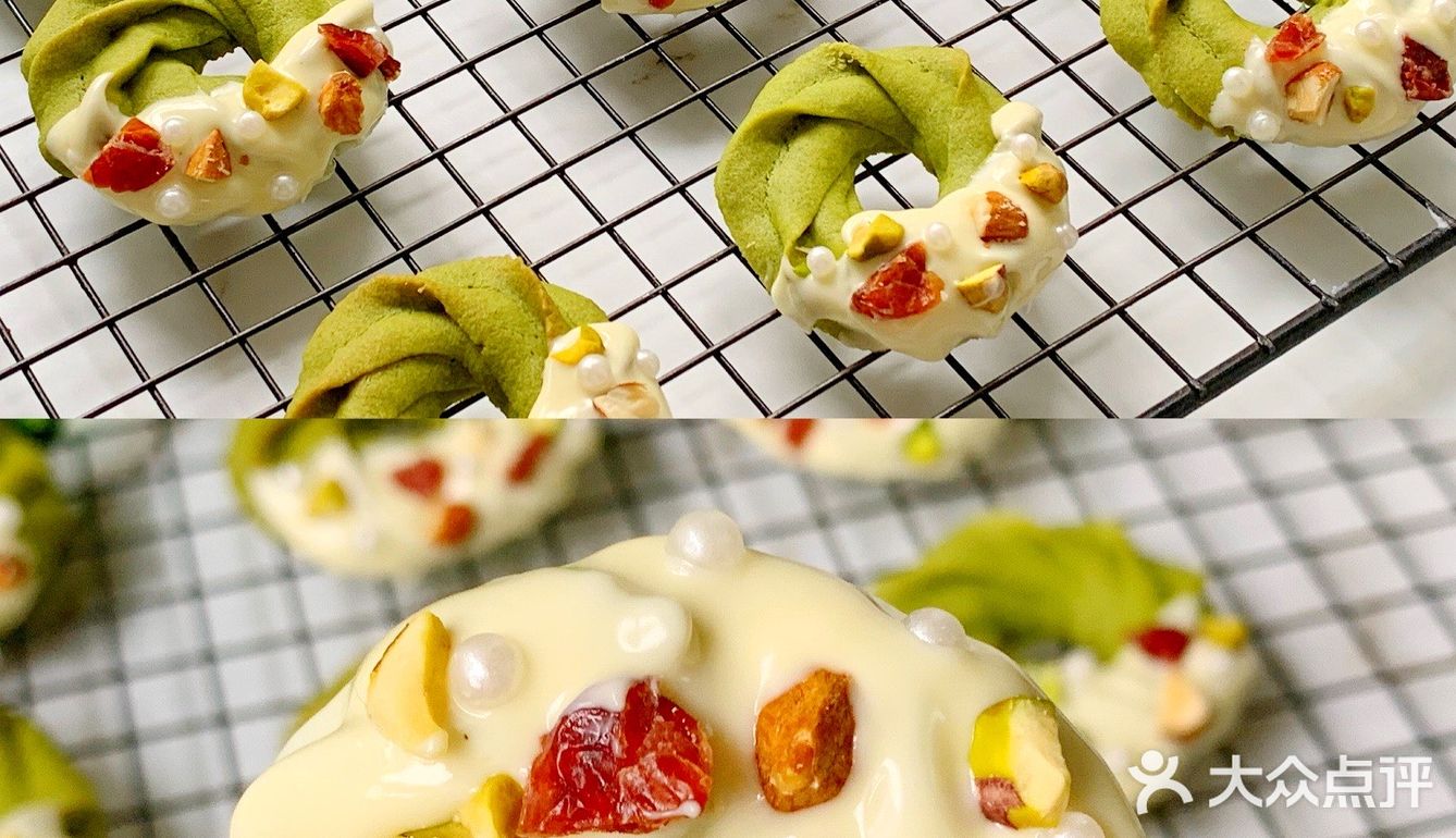 少女心爆棚的圣诞花环曲奇🍪好看又好吃