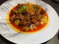 沙湾大盘鸡-西域盛宴烧烤新疆菜清真餐厅(古美店)