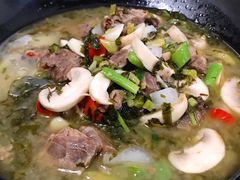 春雪菜蘑菇肉片-日出青木·杭帮菜名店