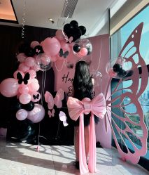 -鲸舞气球派对·宝宝宴·十岁生日布置·轻奢品牌形象店