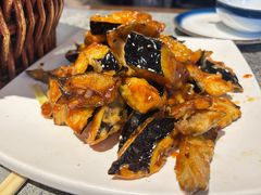 风味茄子-华盛园卷子王农家菜水库鱼