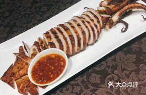 Fresh Squid on Cutting Board