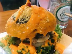 瀑布芝士牛肉汉堡-肥韬茶餐厅(南山mini店)