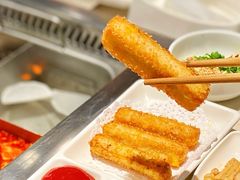 一口爆浆芝士鱼条-海底捞火锅鲜切牛肉主题店(长寿路店)