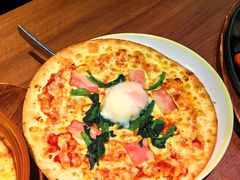 温泉蛋肉酱薄底披萨-萨莉亚意式餐厅(杭州西溪龙湖天街店)